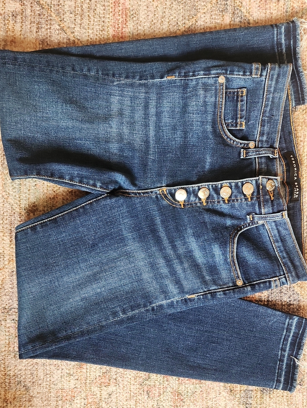Veronica Beard Jeans Debbie 10" Skinny Brightblue Wash Size 25